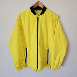 DKNY Sport Jacket Windbreaker Women Yellow Lightweight Polyester Outdoor Size S
